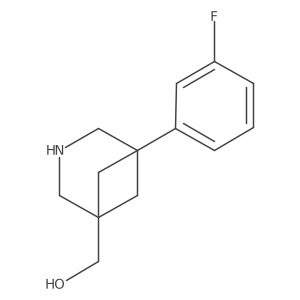 [5-(3-Fluorophenyl)-3-azabicyclo[3.1.1]heptan-1-yl]methanol结构式
