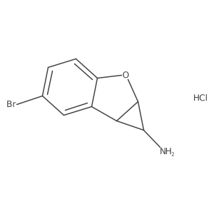 9-Bromo-5-oxatricyclo[4.4.0.0^{2,4}]deca-1(6),7,9-trien-3-amine hydrochloride结构式