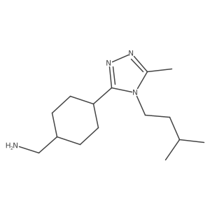 (4-(4-Isopentyl-5-methyl-4H-1,2,4-triazol-3-yl)cyclohexyl)methanamine Structure