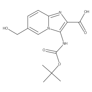 3-{[(Tert-butoxy)carbonyl]amino}-6-(hydroxymethyl)imidazo[1,2-a]pyridine-2-carboxylic acid结构式