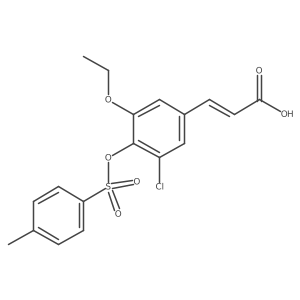 3-{3-Chloro-5-ethoxy-4-[(4-methylbenzenesulfonyl)oxy]phenyl}prop-2-enoic acid结构式