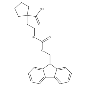 1-[2-({[(9H-fluoren-9-yl)methoxy]carbonyl}amino)ethyl]cyclopentane-1-carboxylicacid Structure