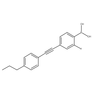 (2-Fluoro-4-((4-propylphenyl)ethynyl)phenyl)boronic acid Structure