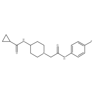 N-(1-{[(4-fluorophenyl)carbamoyl]methyl}piperidin-4-yl)cyclopropanecarboxamide Structure