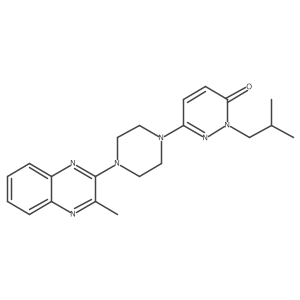 2-(2-Methylpropyl)-6-[4-(3-methylquinoxalin-2-yl)piperazin-1-yl]-2,3-dihydropyridazin-3-one结构式