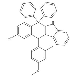 11-(4-Methoxy-2-methylphenyl)-6,6-diphenyl-6,11-dihydro-5H-benzo[b]carbazol-9-ol结构式