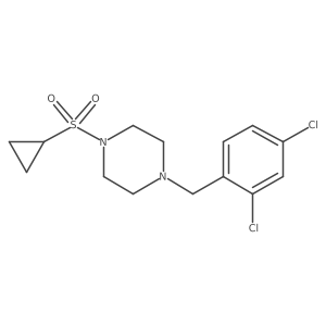 1-(Cyclopropanesulfonyl)-4-[(2,4-dichlorophenyl)methyl]piperazine结构式