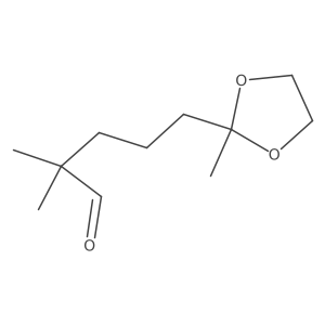 2,2-Dimethyl-5-(2-methyl-1,3-dioxolan-2-yl)pentanal Structure