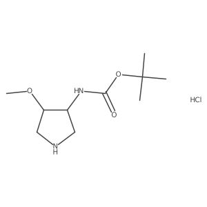 tert-butyl N-(4-methoxypyrrolidin-3-yl)carbamate;hydrochloride结构式
