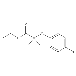 Ethyl 2-(4-iodophenoxy)-2-methylpropanoate结构式
