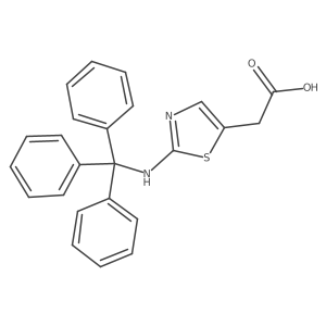 (2-Tritylamino-1,3-thiazol-5-yl)acetic acid结构式