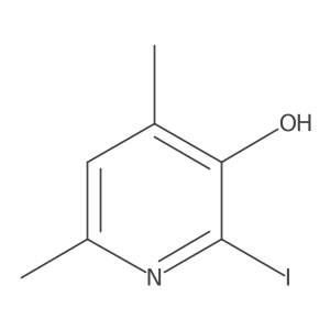 2-Iodo-4,6-dimethyl-3-pyridinol结构式