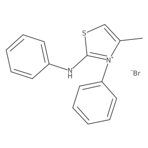 4-Methyl-3-phenyl-2-(phenylamino)thiazol-3-ium bromide结构式