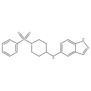 N-(1-(phenylsulfonyl)piperidin-4-yl)-1H-indazol-5-amine结构式
