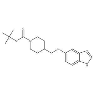 tert-butyl 4-(((1H-indol-5-yl)oxy)methyl)piperidine-1-carboxylate结构式