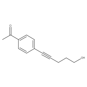 1-[4-(5-Hydroxypent-1-yn-1-yl)phenyl]ethan-1-one Structure