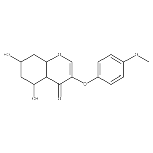 5,7-Dihydroxy-3-(4-methoxyphenoxy)-4a,5,6,7,8,8a-hexahydrochromen-4-one结构式