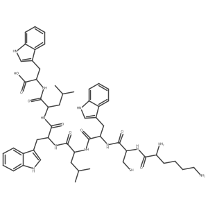 L-Lysyl-L-cysteinyl-L-tryptophyl-L-leucyl-L-tryptophyl-L-leucyl-L-tryptophan Structure