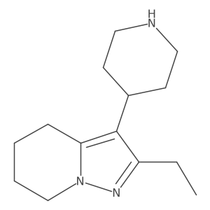 2-Ethyl-3-piperidin-4-yl-4,5,6,7-tetrahydropyrazolo[1,5-a]pyridine Structure