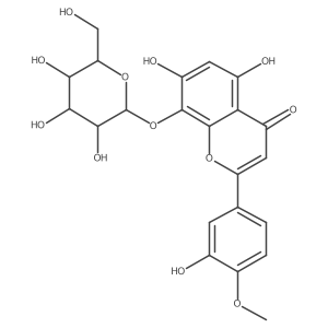 8-(I(2)-D-Glucopyranosyloxy)-5,7-dihydroxy-2-(3-hydroxy-4-methoxyphenyl)-4H-1-benzopyran-4-one Structure