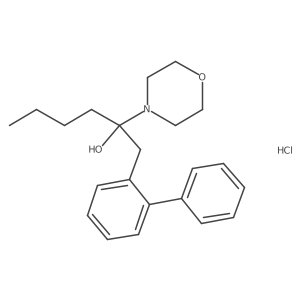 2-Morpholinyl-1-biphenyl-2-yl-hexan-2-ol hydrochloride结构式
