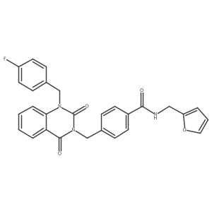 4-((1-(4-fluorobenzyl)-2,4-dioxo-1,2-dihydroquinazolin-3(4H)-yl)methyl)-N-(furan-2-ylmethyl)benzamide Structure