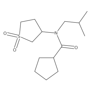 N-(1,1-dioxidotetrahydrothiophen-3-yl)-N-isobutylcyclopentanecarboxamide结构式