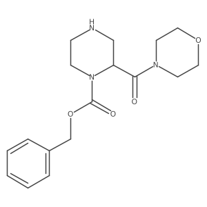 Benzyl 2-(morpholin-4-ylcarbonyl)piperazine-1-carboxylate结构式