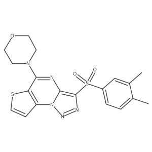 10-(3,4-Dimethylbenzenesulfonyl)-7-(morpholin-4-yl)-5-thia-1,8,11,12-tetraazatricyclo[7.3.0.0^{2,6}]dodeca-2(6),3,7,9,11-pentaene结构式