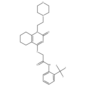 2-((1-(2-morpholinoethyl)-2-oxo-1,2,5,6,7,8-hexahydroquinazolin-4-yl)thio)-N-(2-(trifluoromethyl)phenyl)acetamide Structure