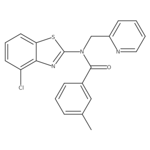 N-(4-chlorobenzo[d]thiazol-2-yl)-3-methyl-N-(pyridin-2-ylmethyl)benzamide结构式