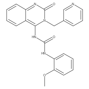 (E)-1-(2-methoxyphenyl)-3-(2-oxo-3-(pyridin-3-ylmethyl)-2,3-dihydroquinazolin-4(1H)-ylidene)urea结构式