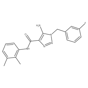 5-amino-N-(2,3-dimethylphenyl)-1-(3-fluorobenzyl)-1H-1,2,3-triazole-4-carboxamide结构式