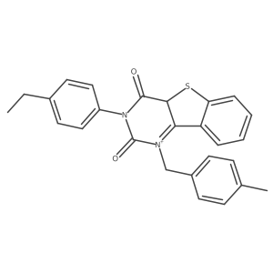 5-(4-Ethylphenyl)-3-[(4-methylphenyl)methyl]-8-thia-3,5-diazatricyclo[7.4.0.0^{2,7}]trideca-1(9),2(7),10,12-tetraene-4,6-dione Structure