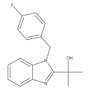 2-{1-[(4-Fluorophenyl)methyl]benzimidazol-2-yl}propan-2-ol Structure