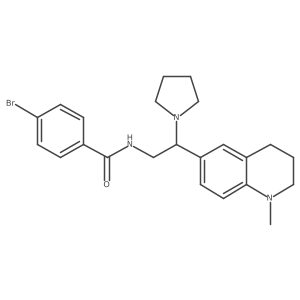 4-bromo-N-(2-(1-methyl-1,2,3,4-tetrahydroquinolin-6-yl)-2-(pyrrolidin-1-yl)ethyl)benzamide结构式