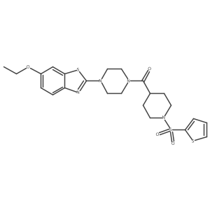 (4-(6-Ethoxybenzo[d]thiazol-2-yl)piperazin-1-yl)(1-(thiophen-2-ylsulfonyl)piperidin-4-yl)methanone Structure