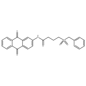 4-(benzylsulfonyl)-N-(9,10-dioxo-9,10-dihydroanthracen-2-yl)butanamide结构式