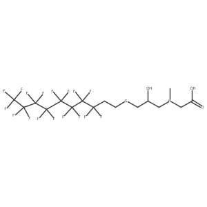 N-{3-[(3,3,4,4,5,5,6,6,7,7,8,8,9,9,10,10,10-Heptadecafluorodecyl)sulfanyl]-2-hydroxypropyl}-N-methylglycine Structure