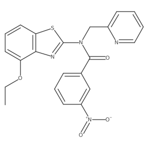 N-(4-ethoxybenzo[d]thiazol-2-yl)-3-nitro-N-(pyridin-2-ylmethyl)benzamide结构式