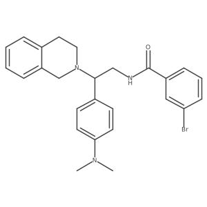 3-bromo-N-(2-(3,4-dihydroisoquinolin-2(1H)-yl)-2-(4-(dimethylamino)phenyl)ethyl)benzamide结构式