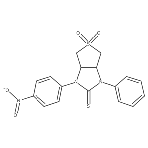 1-(4-nitrophenyl)-3-phenyltetrahydro-1H-thieno[3,4-d]imidazole-2(3H)-thione 5,5-dioxide Structure