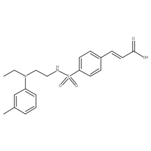 3-(4-(N-(2-(Ethyl(m-tolyl)amino)ethyl)sulfamoyl)phenyl)acrylic acid结构式