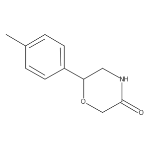 6-(4-Methylphenyl)morpholin-3-one结构式