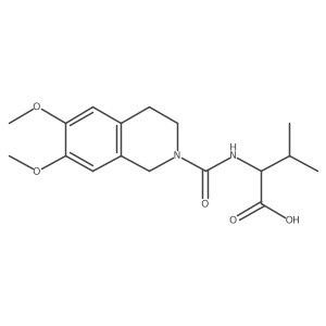 (2S)-2-[(6,7-dimethoxy-3,4-dihydro-1H-isoquinoline-2-carbonyl)amino]-3-methylbutanoic acid Structure