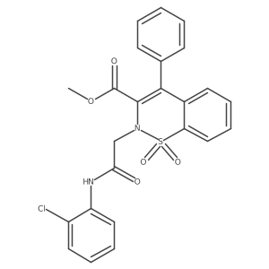 methyl 2-(2-((2-chlorophenyl)amino)-2-oxoethyl)-4-phenyl-2H-benzo[e][1,2]thiazine-3-carboxylate 1,1-dioxide结构式