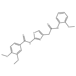 3,4-dimethoxy-N-(4-(2-((2-methoxyphenyl)amino)-2-oxoethyl)thiazol-2-yl)benzamide Structure