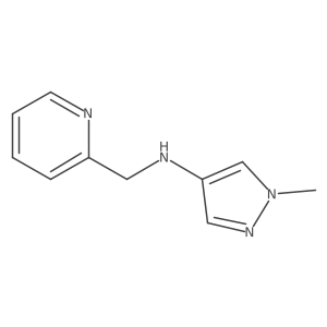 1-Methyl-N-(pyridin-2-ylmethyl)-1H-pyrazol-4-amine结构式