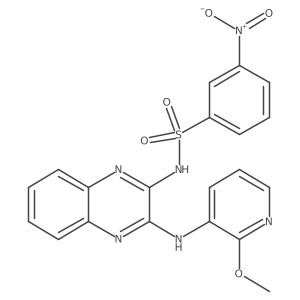 n-(3-(2-Methoxypyridin-3-ylamino)quinoxalin-2-yl)-3-nitrobenzenesulfonamide结构式