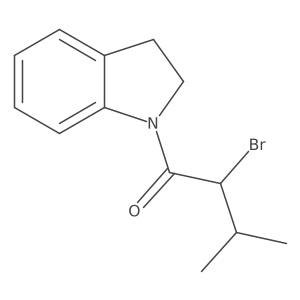 2-bromo-1-(2,3-dihydro-1H-indol-1-yl)-3-methylbutan-1-one Structure
